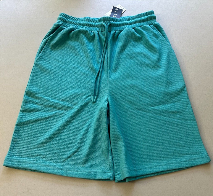 Translation missing: en.Royalty by Maluma Men's Relax-Fit Textured Ottoman Stripe Shorts Scuba Blue-Sm