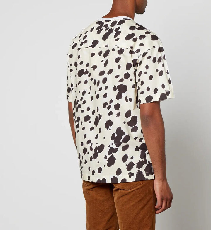Translation missing: en.Marni Men's Animal-Print Organic Cotton T-Shirt Lily White-EU 46 US Small