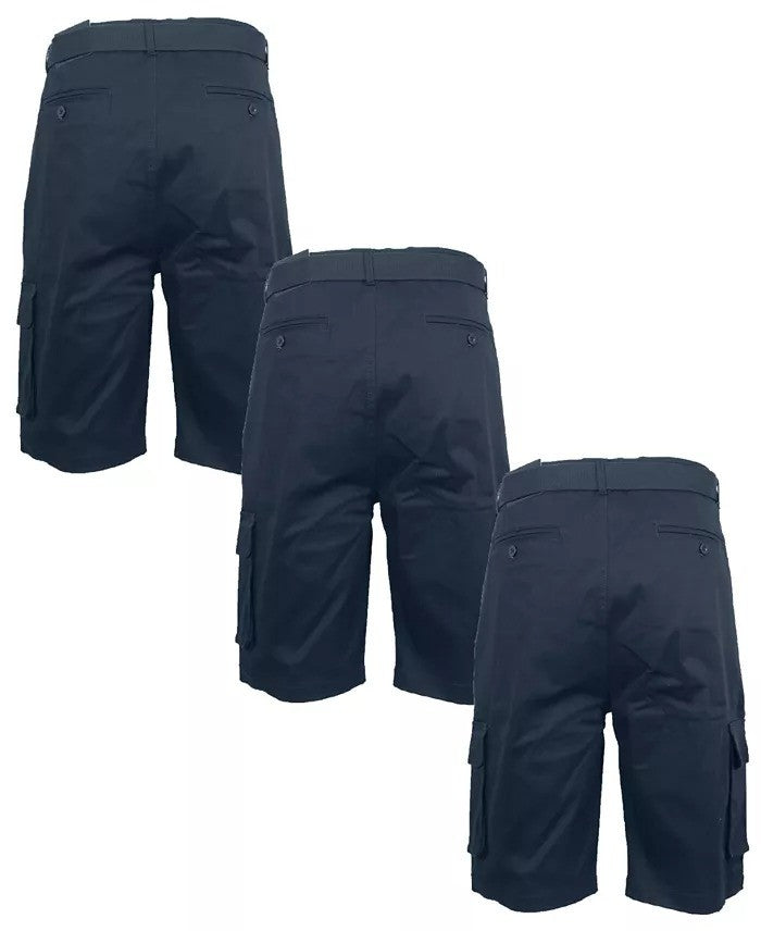 Translation missing: en.Blu Ice Blu Rock Belted Flex Stretch Cargo Shorts 9" Inseam Navy-34W