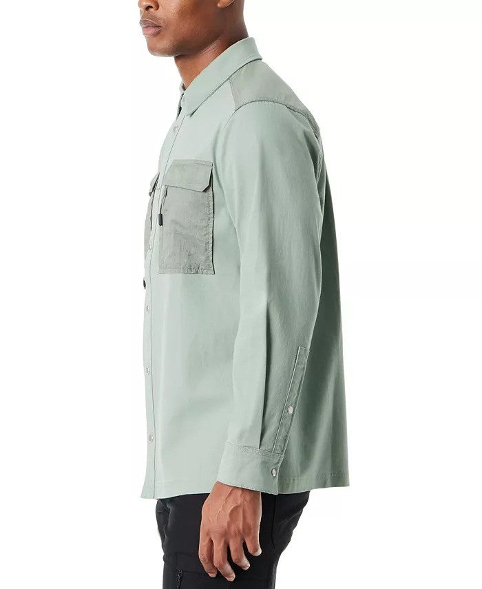 Translation missing: en.Bass Outdoor Shirt Jacket Men's XL Lily Pad Green Relaxed Fit Worker Stretch
