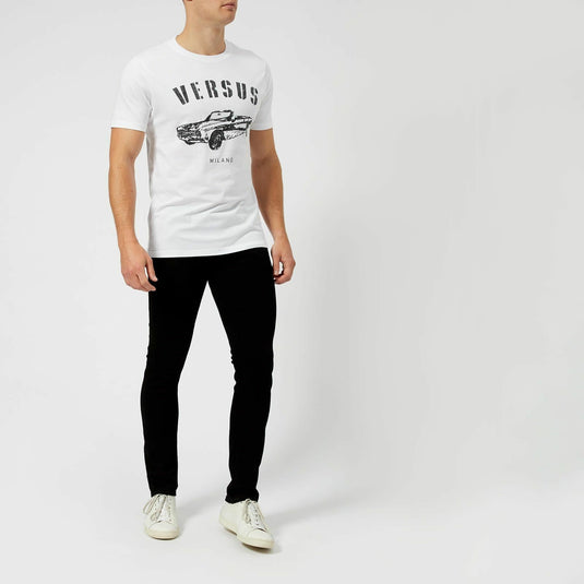 Translation missing: en.Versus Versace Car Logo Tee White + Stampa-Size Small