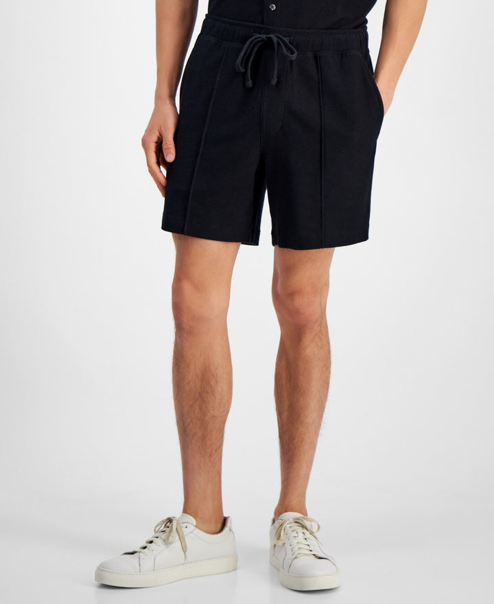 Translation missing: en.Alfani Pique All Cotton Shorts Men's 2XL Deep Black Solid 5.5 inseam