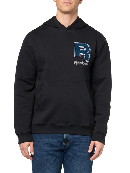 Translation missing: en.Reebok Men's Reg-Fit Identity Chenille Hoodie Sweatshirt, Black, Size Small