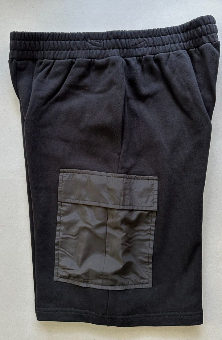 Translation missing: en.Royalty by Maluma Men's Relaxed-Fit Mixed-Media 9-1/2 Utility Shorts Black-2XL