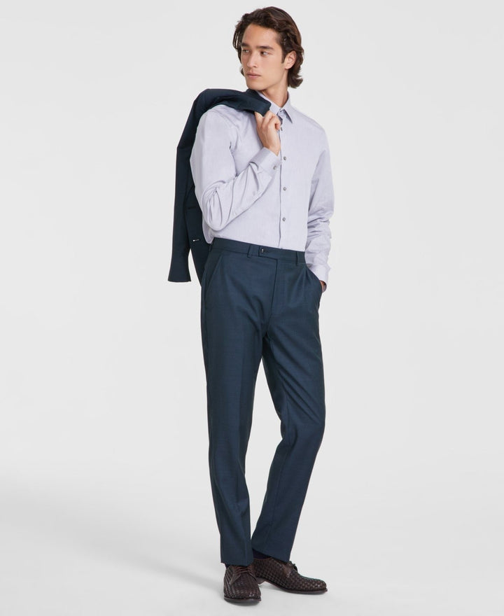 Translation missing: en.Calvin Klein Men's Jace Slim-Fit Wool-Blend Suit Pants Green-34x32