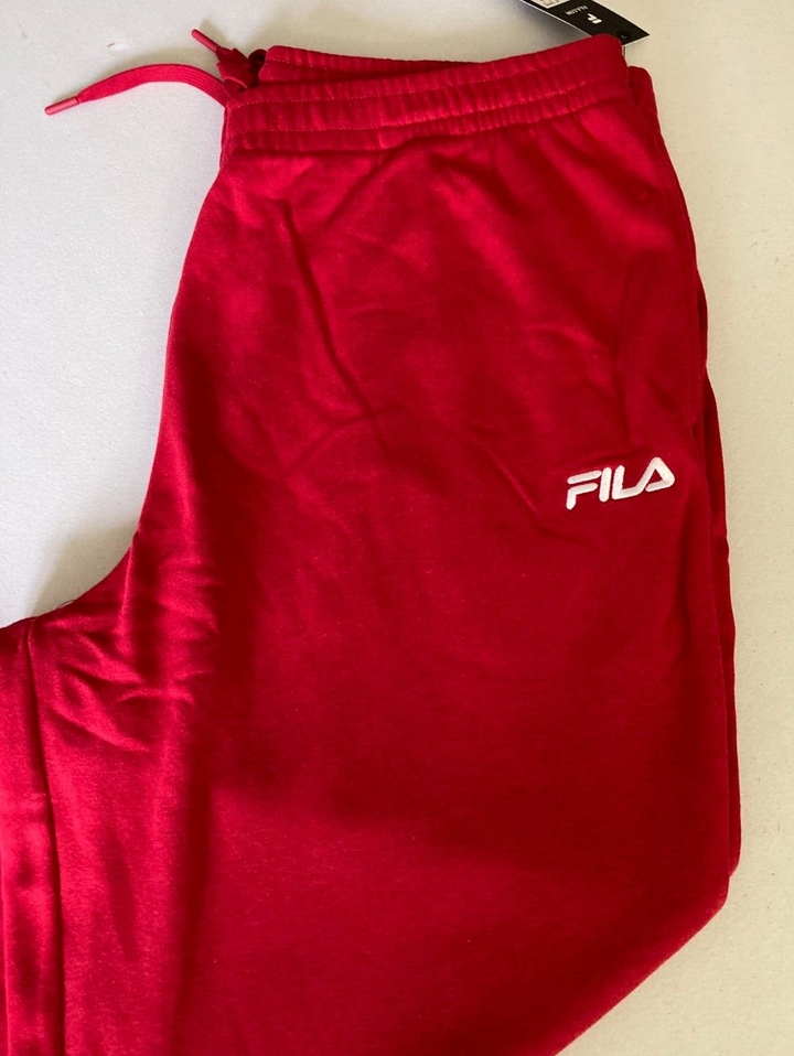 Translation missing: en.Fila Moby Men's French Terry Low Rise Joggers in Chili Pepper/White-Large