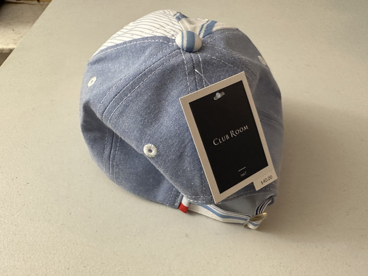 Translation missing: en.Club Room Men's Striped Baseball Hat in Blue/White-O/S