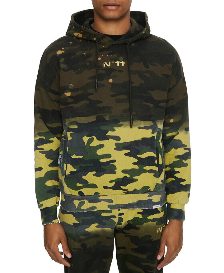 Translation missing: en.Eleven Paris Men's Camo Hoodie in Acid Green Camo - Size Small