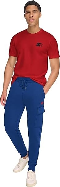 Translation missing: en.Starter Men's Classic-Fit Fleece Cargo Joggers - Royal-Small