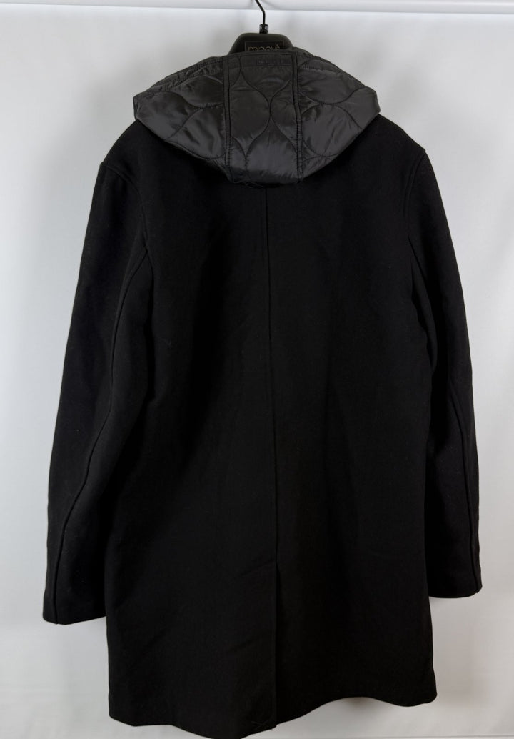 Translation missing: en.Sam Edelman Men's Single Breasted Coat with Quilted Bib Wool Blend Black-Large