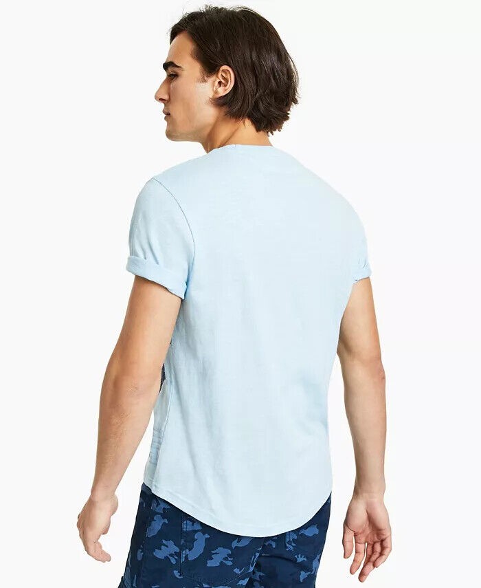 Translation missing: en.Sun + Stone Men's Car Graphic T-Shirt in Lt Blue-Size Small