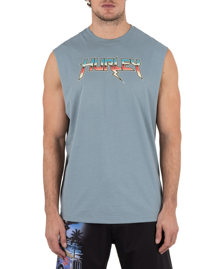 Translation missing: en.Hurley Men's Liberty Muscle Tank Top Premium Cotton Blend Worker Blue-2XL