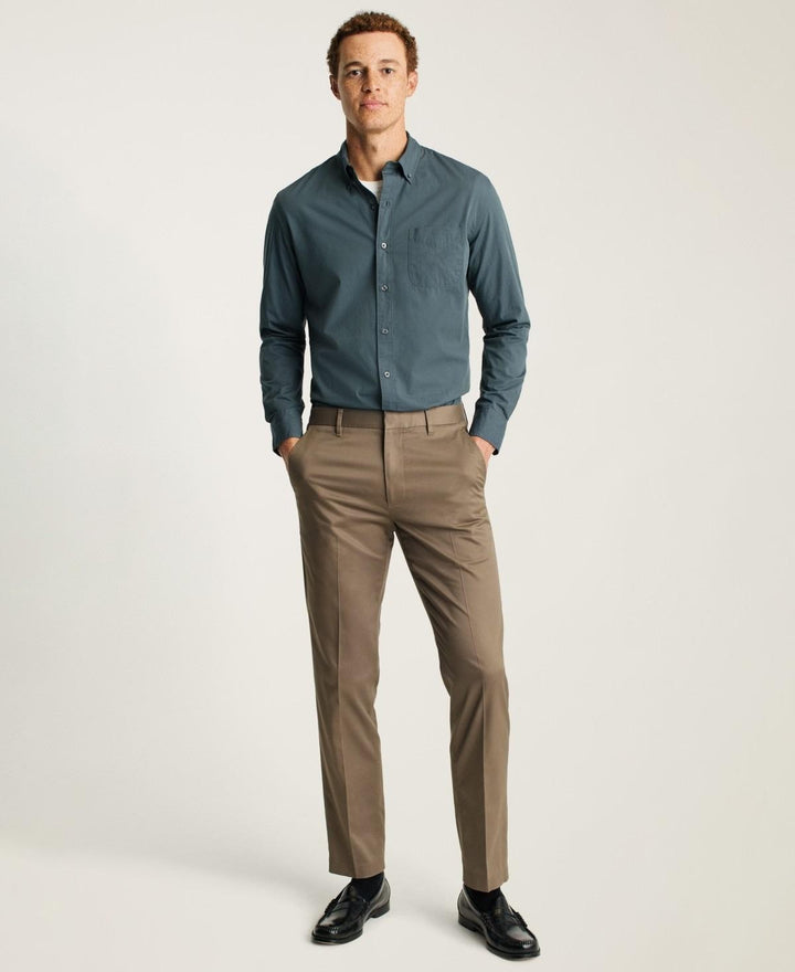 Translation missing: en.Bonobos Melange Shirt Grey Melange Sz Large Mens Slim-Fit Long Sleeve Button Up