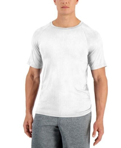 Translation missing: en.Club Room Men's Solid Short Sleeve Rash Guard Bright White-Large