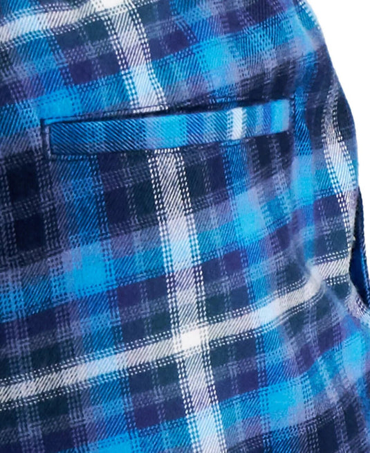 Translation missing: en.Sun + Stone Men's Donnie Regular-Fit Plaid Joggers in Blue-Size XL
