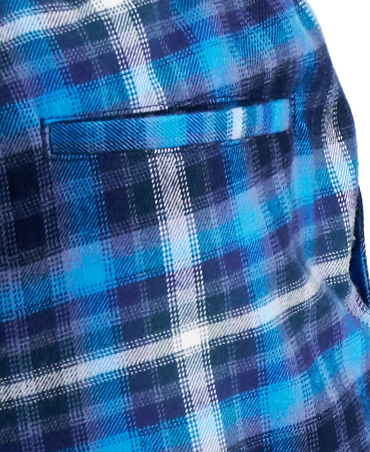Translation missing: en.Sun + Stone Men's Donnie Regular-Fit Plaid Joggers in Blue-Size XL
