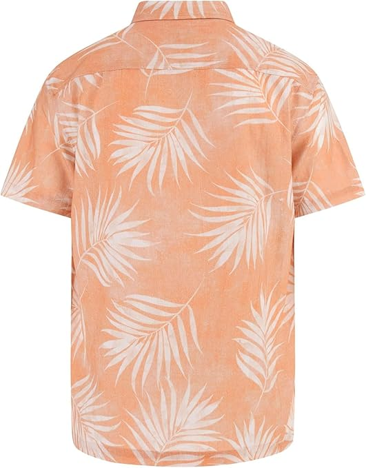 Translation missing: en.Guess Men's Regular-Fit Textured Palm-Print Button-Down Shirt Pink-Medium