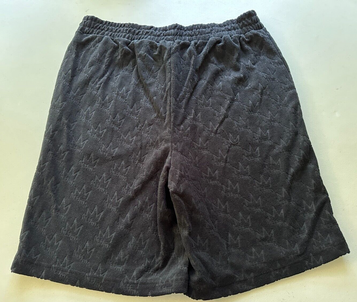 Translation missing: en.Royalty by Maluma Men's Relaxed-Fit Textured Logo 9-1/2" Terry Shorts Black-XL