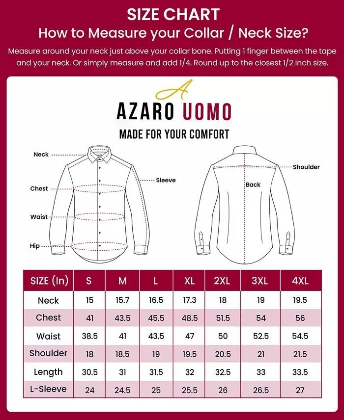 Translation missing: en.Azaro Uomo Men s Slim Fit L/S Geometric Button Down Shirt AZ303-33-NAVY-Large
