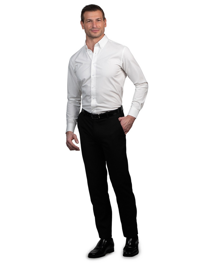 Translation missing: en.Tayion Collection Men's Slim-Fit Cotton Blend Dress Shirt White-17-17.5 34/35