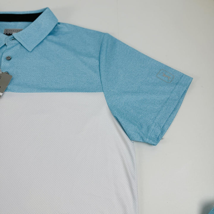 Translation missing: en.PGA TOUR Airflux Golf Polo Shirt BlueFish Multi Size 2XL Birdseye Block Print