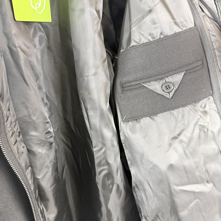 Translation missing: en.Sam Edelman Men's Single Breasted Coat with Quilted Bib Wool Blend Black-Large