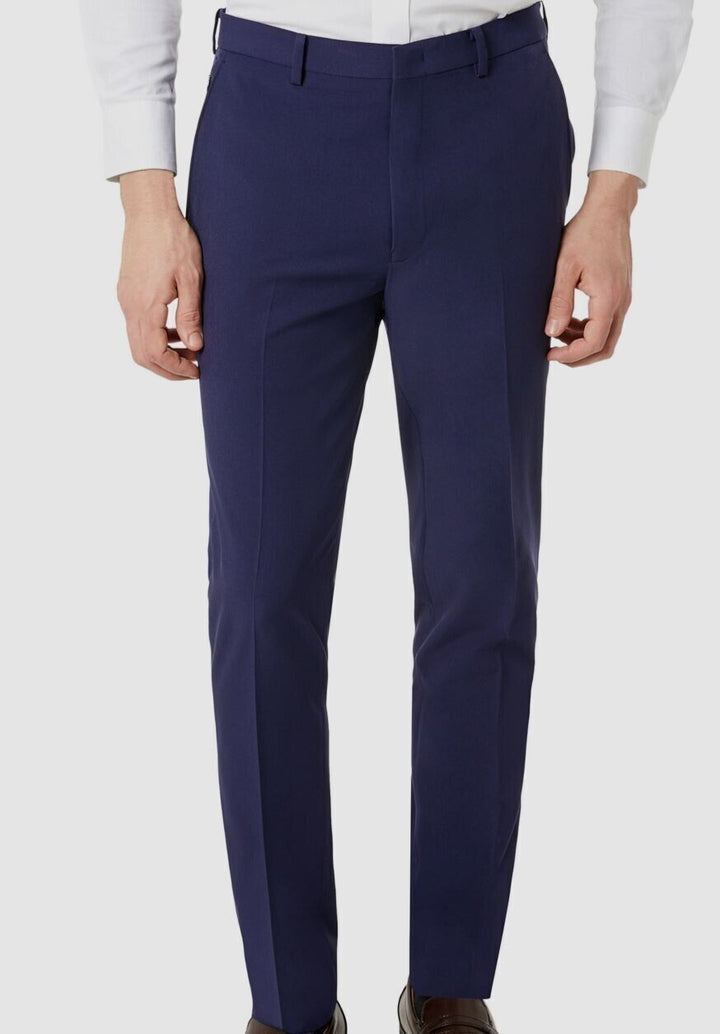 Translation missing: en.Michael Kors Montego Men's Modern-Fit Tech Stretch Solid Suit Pants Blue-34/30