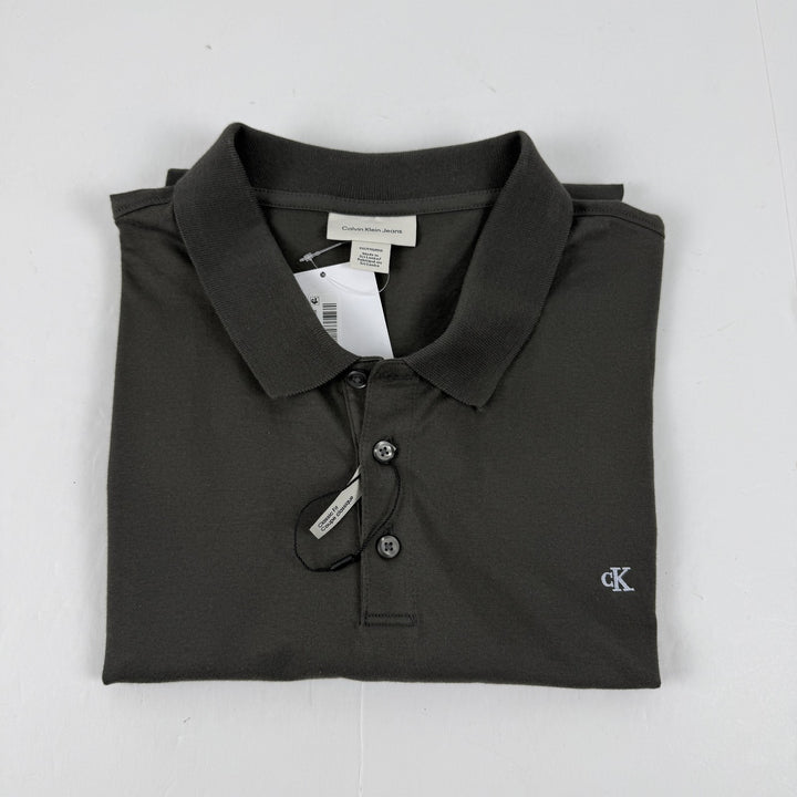 Translation missing: en.Calvin Klein Men's Polo Monogram Size 2XL Beluga Gray Cotton 4RD255G