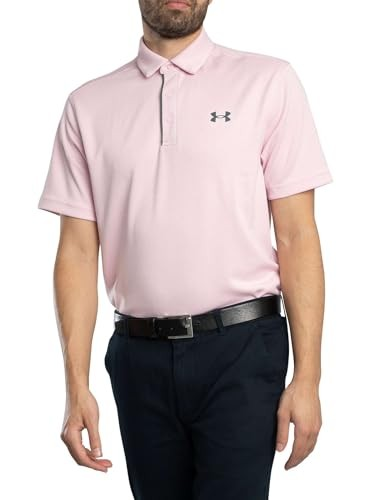 Translation missing: en.Under Armour Men's Tech Polo T-Shirt Loose Fit 647 Prime Pink Pitch Gray-3XL