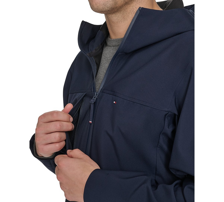 Translation missing: en.Tommy Hilfiger Men's Rain Jacket Size Large Navy Water Wind Resist Softshell