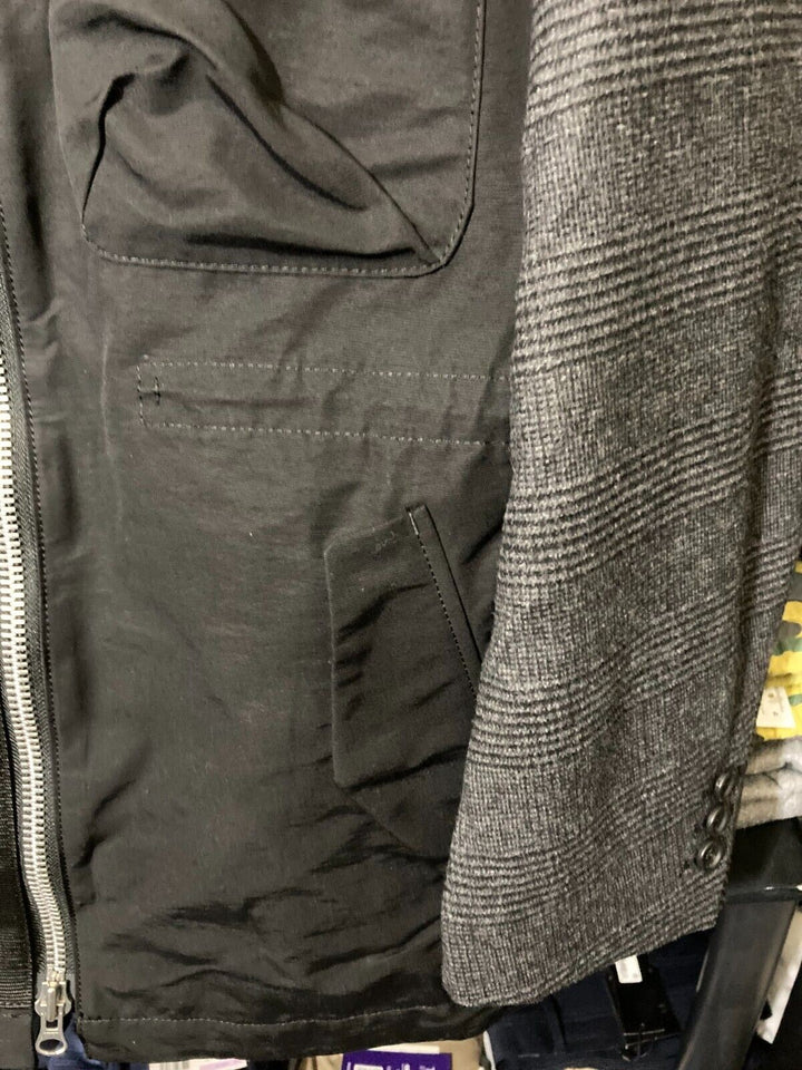 Translation missing: en.ZUCCa Men's 7 GROSGRAIN COMBINATION Jacket Grey/Black-Medium
