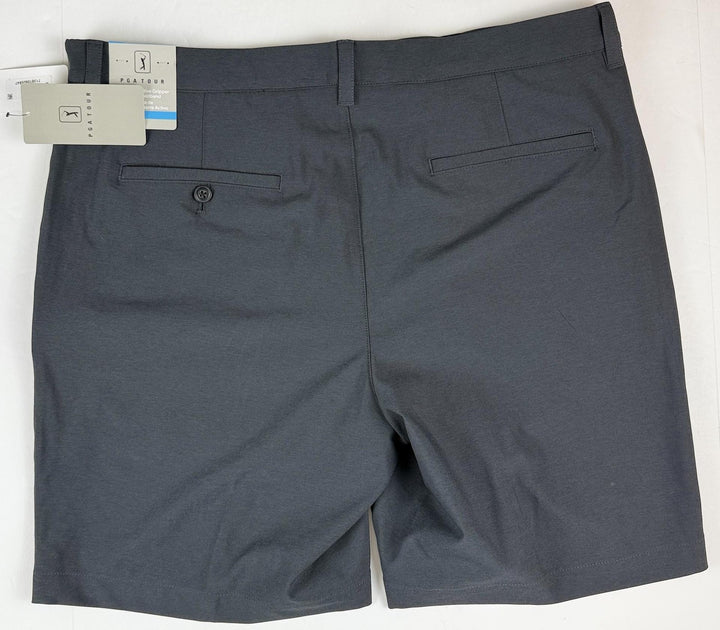 Translation missing: en.PGA Tour Golf Shorts Caviar Heather Black Size 36 Two-Tone 8in Inseam
