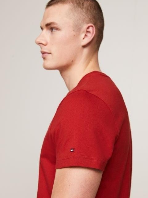 Translation missing: en.Tommy Hilfiger Men's Embroidered Logo Slim-Fit Crewneck T-Shirt - Primary Red-XL