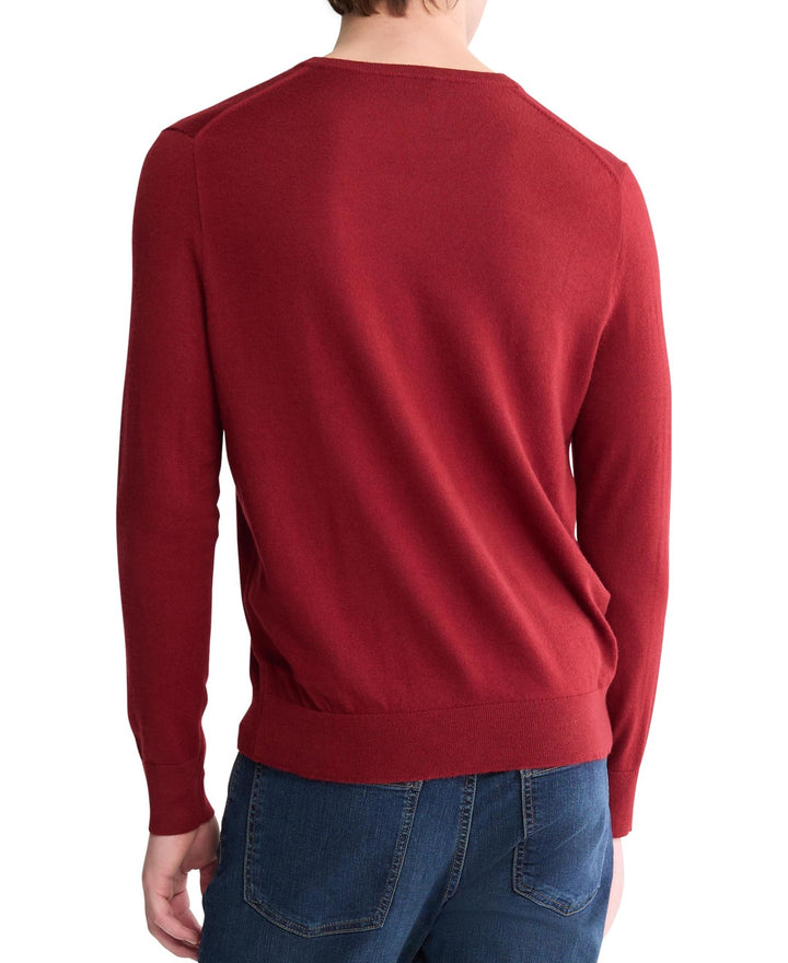 Translation missing: en.Calvin Klein Sweater Syrah Red 2XL Mens Extra Fine Merino Wool Blend Relaxed Fit