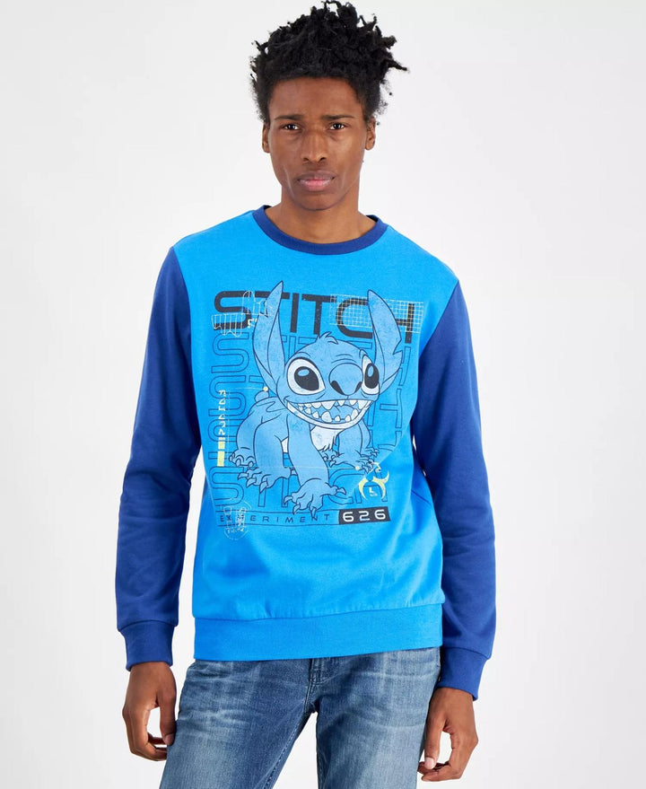 Translation missing: en.Hybrid Sweatshirt Blue-Small Mens Lilo &amp; Stitch Experiment 626 Reg-Fit Fleece