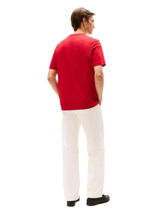 Translation missing: en.Tommy Hilfiger Men's Big &amp; Tall Chest Insert Short Sleeve T-Shirt Med Red-2XLT