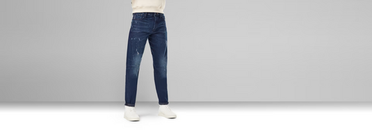 Translation missing: en.G-Star RAW Mens Scutar 3D Tapered Jeans - Navy Cotton - Size 32W/32L