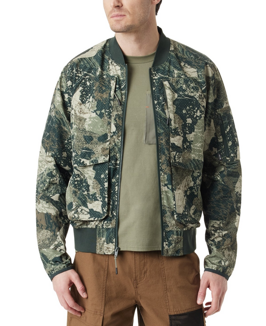 Translation missing: en.Bass Outdoor Men's Easy-Pack Travel Camo Bomber Jacket Scarab Rack Camo-XL
