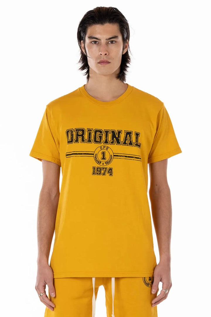 Translation missing: en.Original Paperbacks Everett Vintage Sports Tee in Saffron Gold-Medium