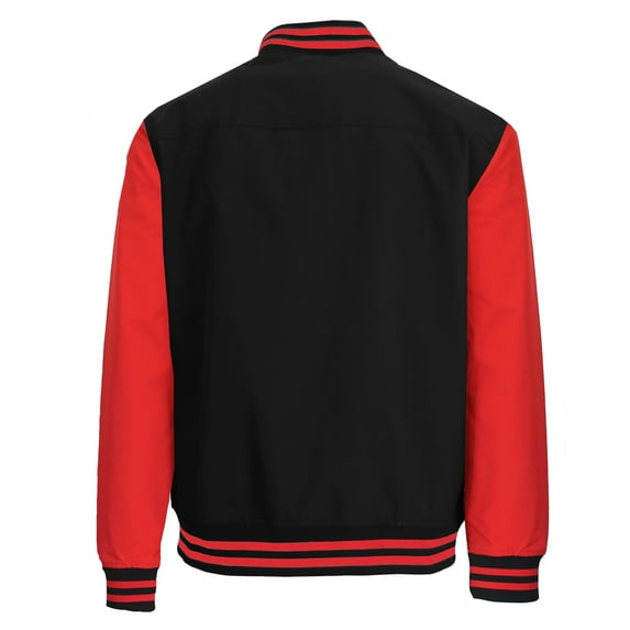 Translation missing: en.Spire By Galaxy Men's Lightweight Varsity Jacket Weather Tech Black Red-Large