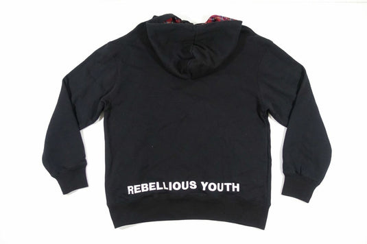 Translation missing: en.WeSC Murphy RY Plaid Hoodie "Rebellious Youth" J411622 Black-Size Medium