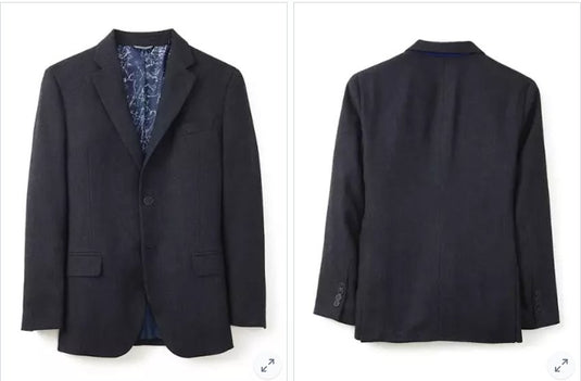 Translation missing: en.Nautica Men's Modern-Fit Branford Herringbone Tweed Sport Coat Navy-46R
