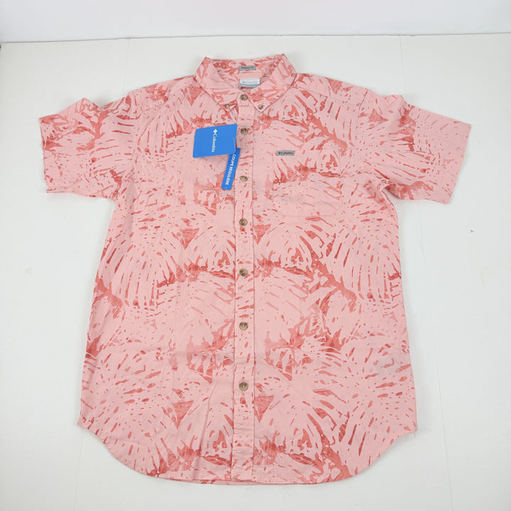 Translation missing: en.Columbia Men's Rapid Rivers II Short Sleeve Print Shirt Pink Sand-Size Small