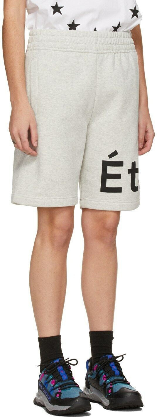 Translation missing: en.Etudes Tempera Men's Organic Cotton Logo Shorts in Heather Gray-Size Large