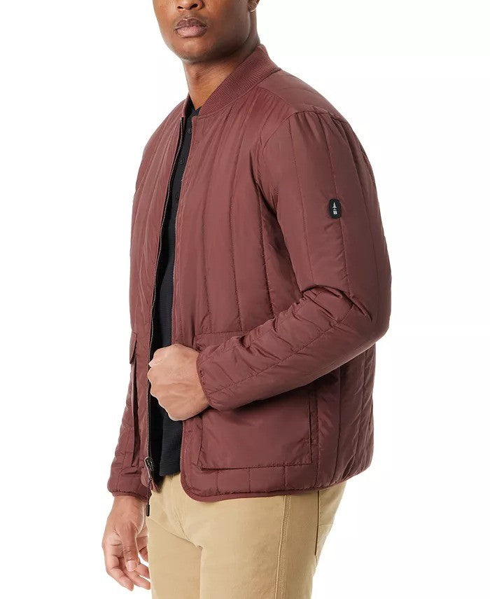 Translation missing: en.Bass Outdoor Reversible Jacket Mens Medium Rum Raisin Zip Front Liner Warm Tech