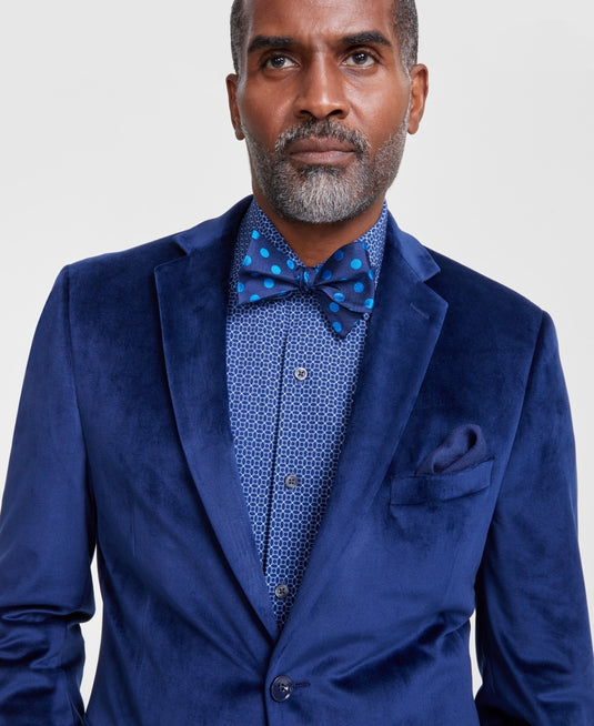 Translation missing: en.Alfani Men's Slim-Fit Solid Velvet Sport Coat in Navy-36R