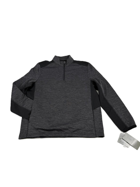 Translation missing: en.PGA Tour Golf Sweater Caviar Hthr Size Medium Two-Tone Space-Dyed Quarter-Zip