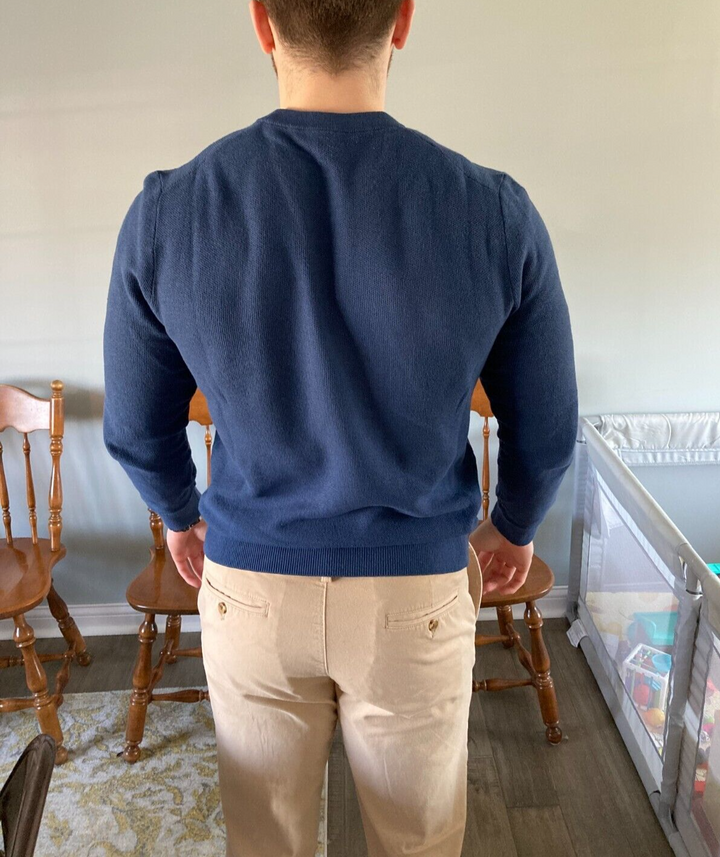 Translation missing: en.Michael Kors Men's Regular-Fit Solid Sweater in Denim Blue-Size 2XL