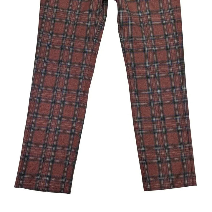 Translation missing: en.Tommy Hilfiger Men's Tate Modern-Fit Stretch Dress Fall Pants Red Plaid-30x30