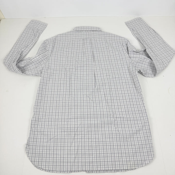 Translation missing: en.The Men's Store  Bi-Color Plaid Classic Fit Shirt Grey-2XL